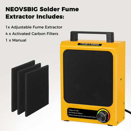 Extractor De Humos Noevsbig Con Potencia De Succión Ajustabl