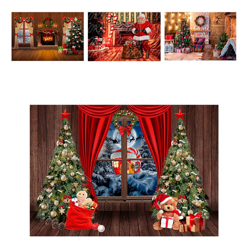 Painel Tecido Sublimado 3d Natal Papai Noel 02 3x2m