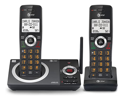 Cl82219 Dect 6.0 2-handset Cordless Phone For Home With...