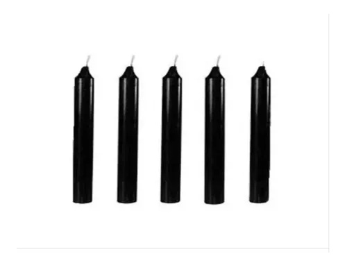 Velas Negras Pack 20 Pzas 20cm