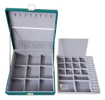Comprar Joyero De Terciopelo Verde De 3 Capas