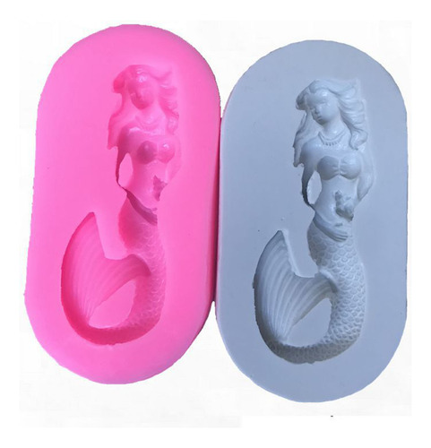 (c)for Creative Mermaid Shape Fondant Cake Silicone Mold Pas