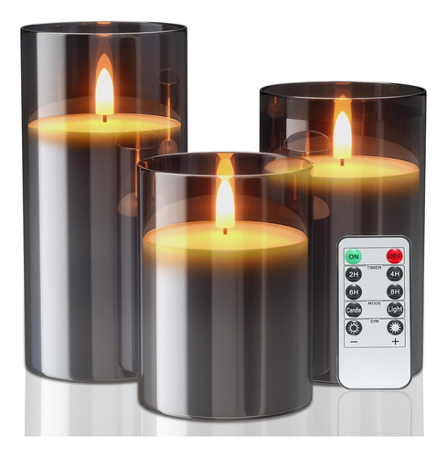  Velas Sin Llama Realistas Con Control Remoto Decoracion X3