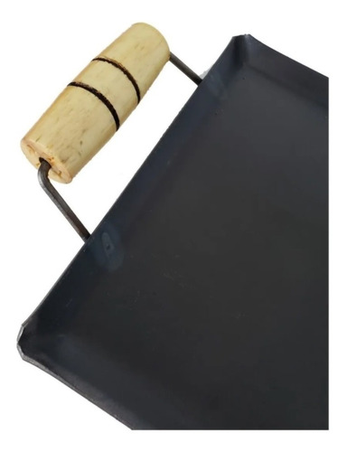 Imagem 3 de 4 de Chapa Em Aço Carbono P/ Lanches Porções Fogão A Lenha 42cm