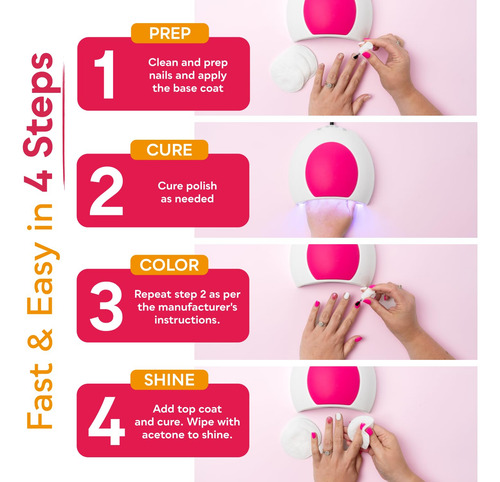 Lámpara De Uñas Uv Sunuv Sun2c De 48 W Con 4 Ajustes De Temp