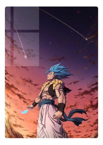 Cuadro Metalico Dragon Ball Gogeta A4 Alimunio Decorativo