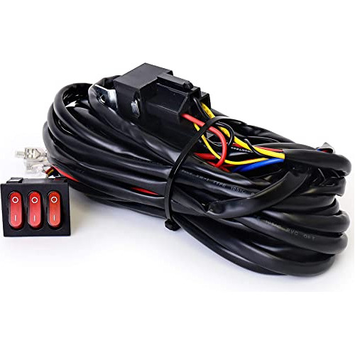 2 Leads Wiring Harness Kit With 3 On Off Switches,  12v...