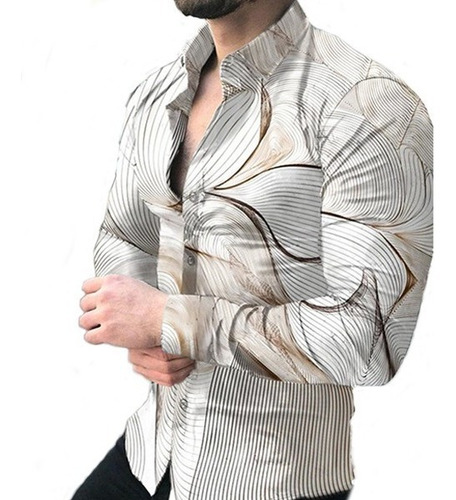 Nueva Polera De Manga Larga 3d Polera Casual Para Hombre