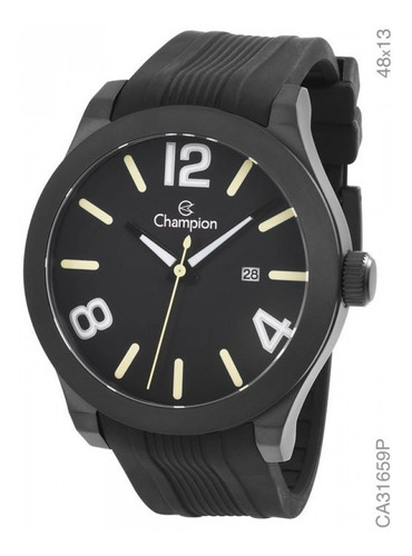 Relógio Champion Masculino Preto Analógico Ca31659p
