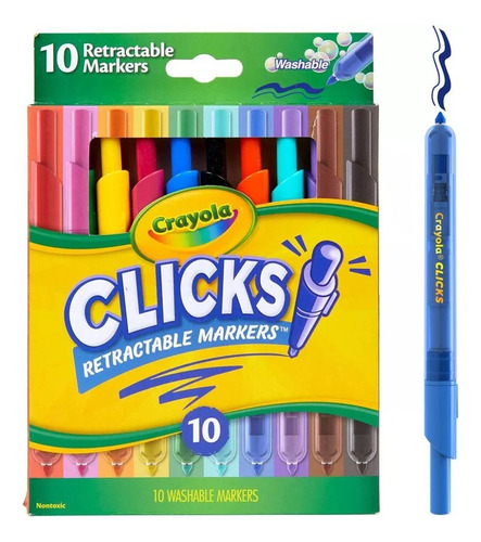 Blister X 10 Marcadores Crayola Retractiles