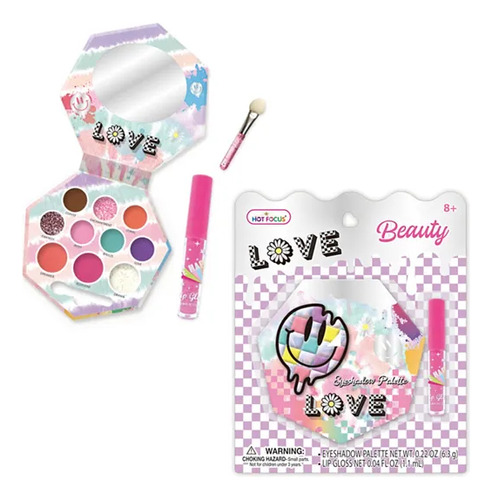 Set De Sombras Y Brillo Labial Infantil Hot Focus