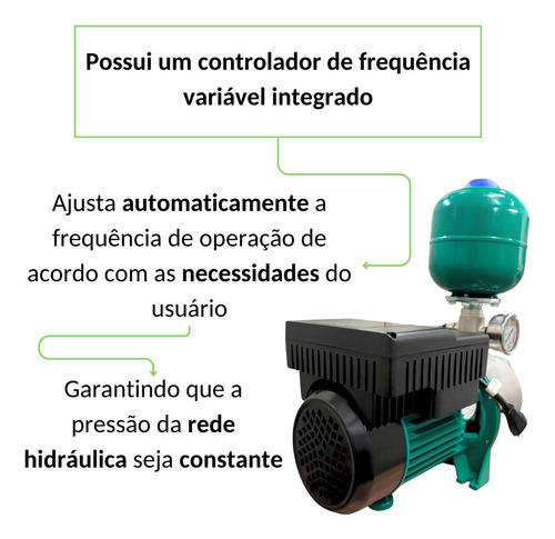 Bomba Pressurizadora 1 Cv 45 Mca 7,9 M3/h Até 8 Chuveiros