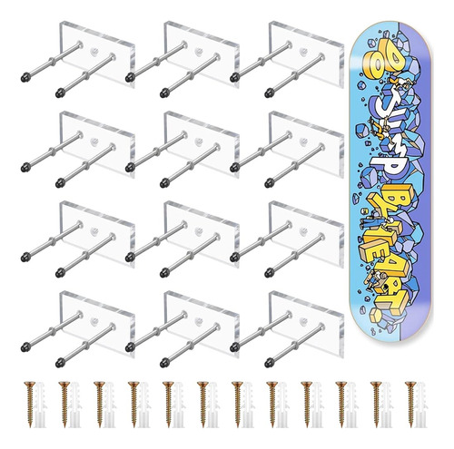 ~? Glimin 12 Set Skateboard Soporte De Montaje En Pared Deck