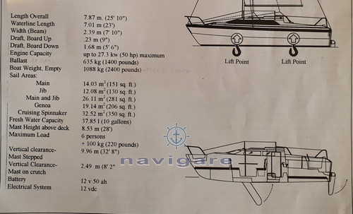 Velero Motovelero Mc Gregor 26x