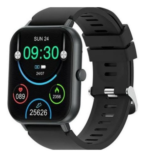 Smarwatch Colmi P20 Plus Relógio Inteligente Mede Pressão Caixa Branco Pulseira Preto Bisel Preto Desenho Da Pulseira Simples