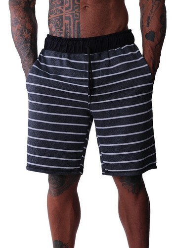 Bermuda Moletom Masculina Shorts Mxd Conceito Moleton Listra