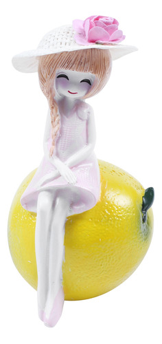 Figuras Kawaii Fruit Girl De Resina Para Manualidades, Linda