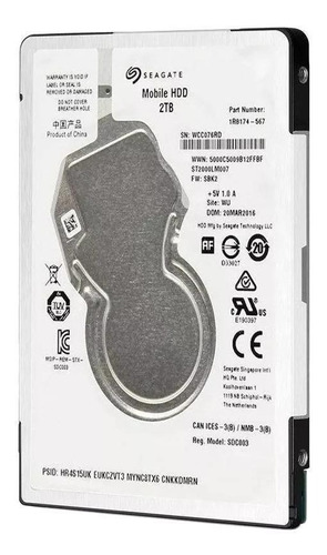 Imagen 3 de 3 de Disco duro interno Seagate Mobile HDD ST2000LM007 2TB