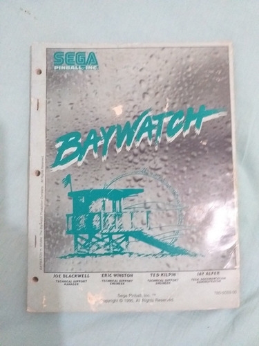 Manual Pinball Baywatch Sega Original 