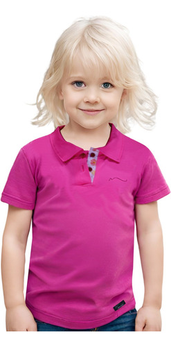 Camisa Polo Infantil Floral Menina Original Aborigine Store