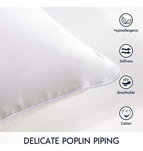 Inserto De Almohada Cuadrada Con Funda De Algodón 100%