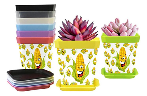 Corn Expression (8 Colors) Flower Pots Plant Pots With Pa