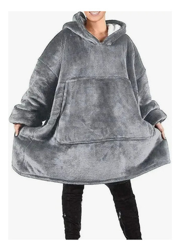 Maxi Poleron Con Chiporro Manta Invierno Niños Adultos