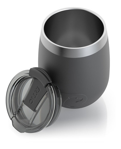 Vaso De Vino Rtic, Charcoal Matte Con Tapa, 10 Oz Pc
