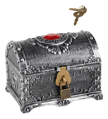 3 Cofre Del Tesoro Pirata, Accesorios De Plata Antigua