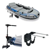 Comprar Juego Botes Inflables 5 Personas Con Remos, Bomba Y Motor 12
