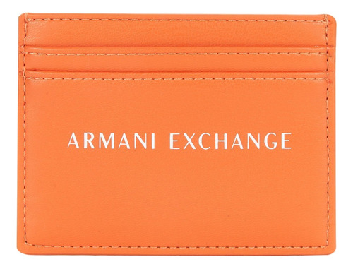 Armani Exchange Tarjetero Card Case Naranja 100% Original