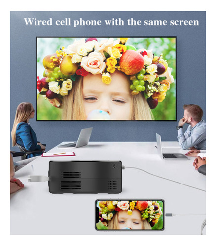 Mini Proyector Led Portátil 1080p Hd 1500 Lúmenes Usb