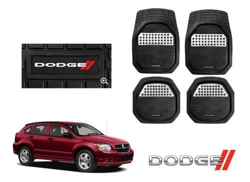 Tapetes 4pz Charola 3d Logo Dodge Caliber 2007 A 2012