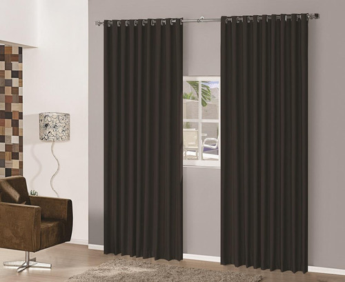 Cortina Blackout Em Tecido 2,00 X 1,80 Corta Luz Preto