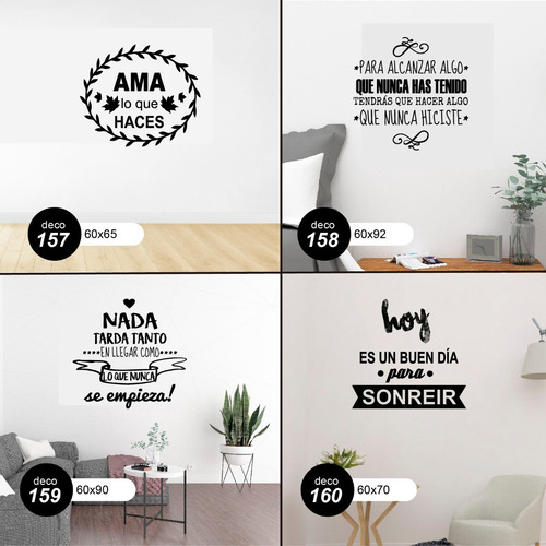 Imagen 3 de 10 de Vinilos Decorativos De Pared - Frases Inspiradoras