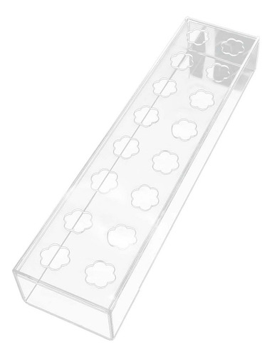 Jarrón Rectangular De Acrílico For Flores, 40 Cm X 10 Cm X
