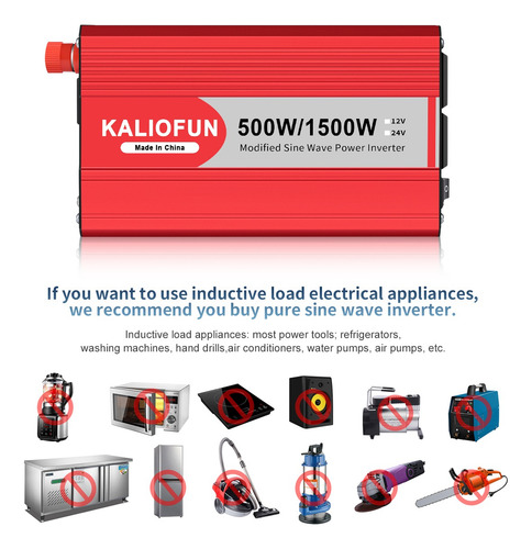 Inversor De Corriente 1500w 12v A 110v Para Auto