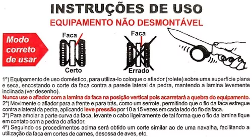 Afiador de Facas Pratic Roller Aficamp com 5 cm de diâmetro