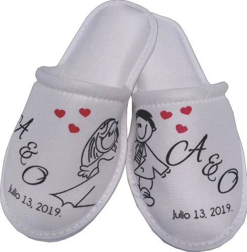 Pantuflas Personalizadas Boda Xv Años Bautizo Publicidad