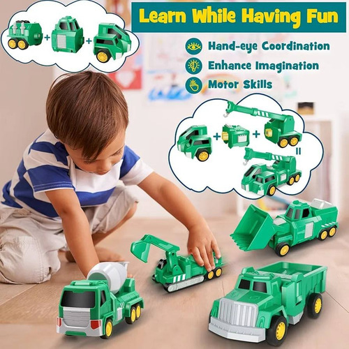 Robot Transformador Laradola Juguete De Construcción Steam 1 Verde (Usado)