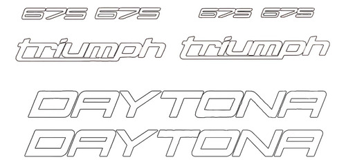 Kit Adesivos Triumph Daytona 675 Vermelha D675009