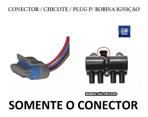 Conector Chicote Plug Bobina Ignição 4 Fios Gm Corsa S10