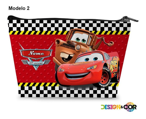 Imagem 3 de 5 de Kit 10 - Necessaires Personalizado Tema: Carros