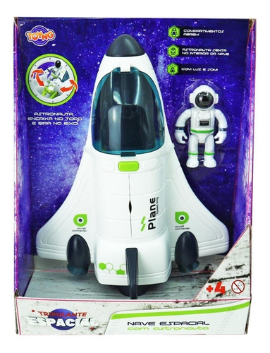 Imagem 4 de 6 de Combo Nave Onibus Espacial Com Luz E Som + Boneco Astronauta