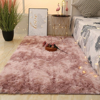 alfombras peludas para sala de cuarto modernas rosada suave carpetas pink rug 