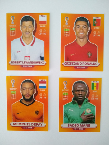 Láminas Individuales Panini Qatar 2022 Mundial Futbol