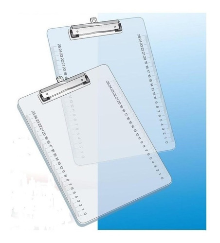 Tabla Porta Block A4 Acrilica Cristal Planilla Aprieta Papel