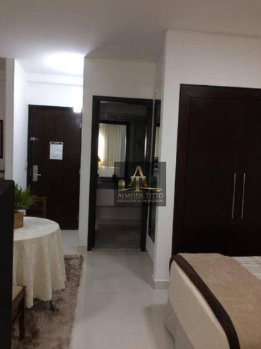Imagem 6 de 14 de Excelente Flat Mobiliado Para Locação No Quality Suites Alphaville, Barueri. 1 Quarto, 1 Vaga E Lazer Completo! - Fl0040