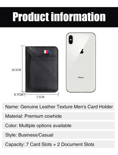 Tarjetero Portátil Para Hombre