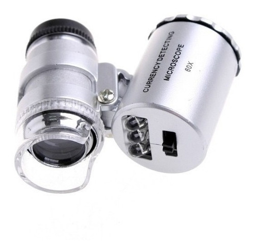 Microscopio Lupa Joyero Aumento 60x Con Luz Led Blanca Y Uv